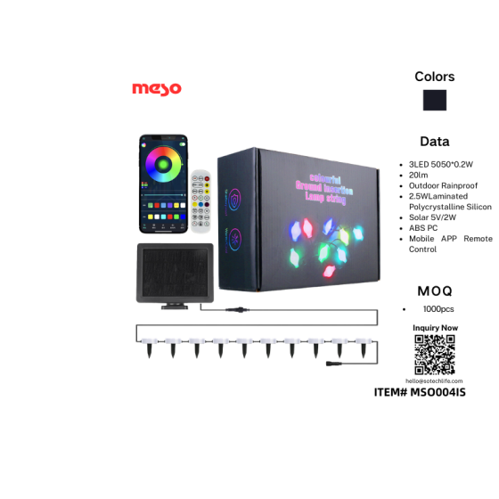 solar intelligent led garden string light