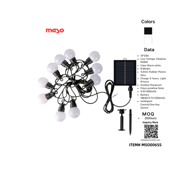 Solar G50 RGB string lights